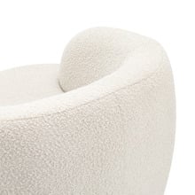 Cream Cuddle Swivel Boucle Armchair